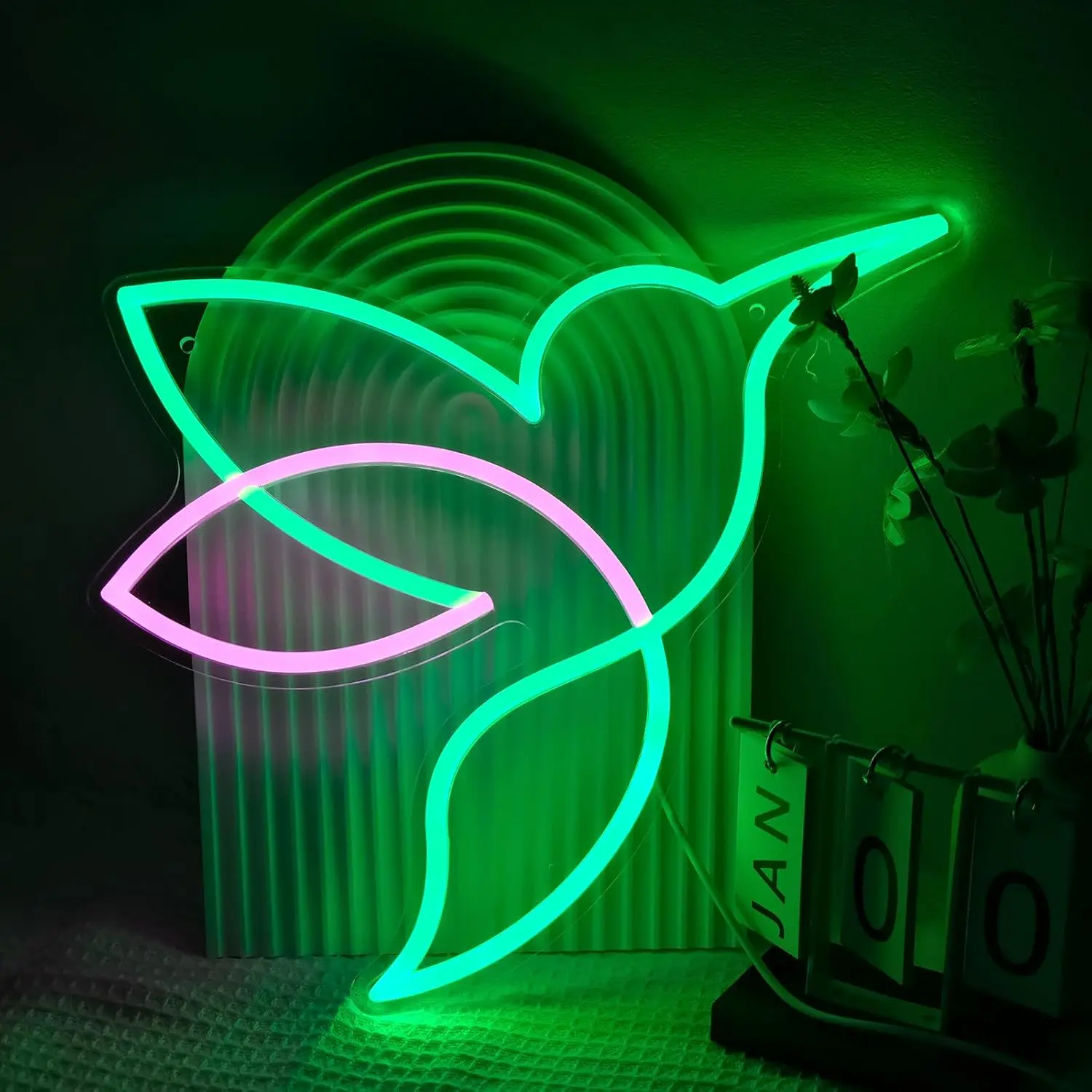 

Hummingbird Neon Sign Dimmable Neon Lights for Bar Home Bedroom Hotel Office Wedding Party Decor Aesthetics Draw Birthday Gifts