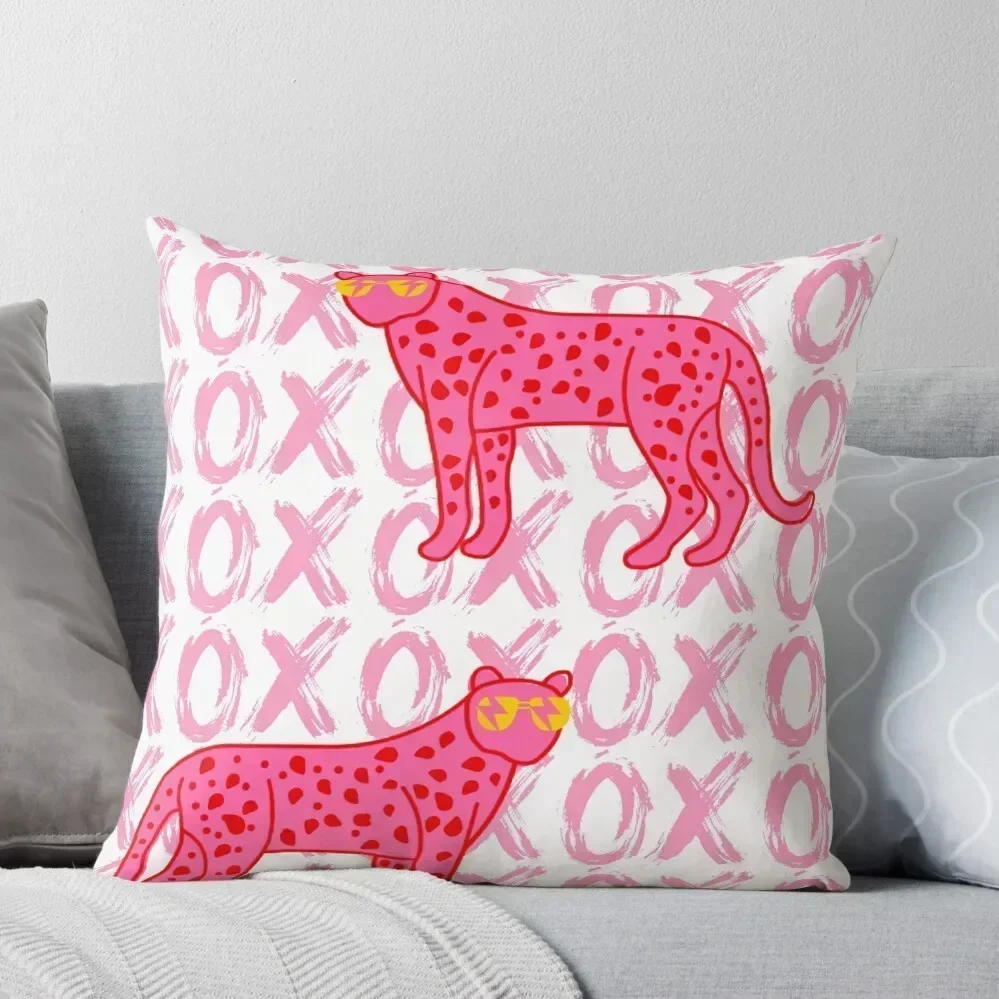 

cheetah xoxo Throw Pillow pillow cover christmas Rectangular Cushion Cover pillows decor home luxury home accessories pillow