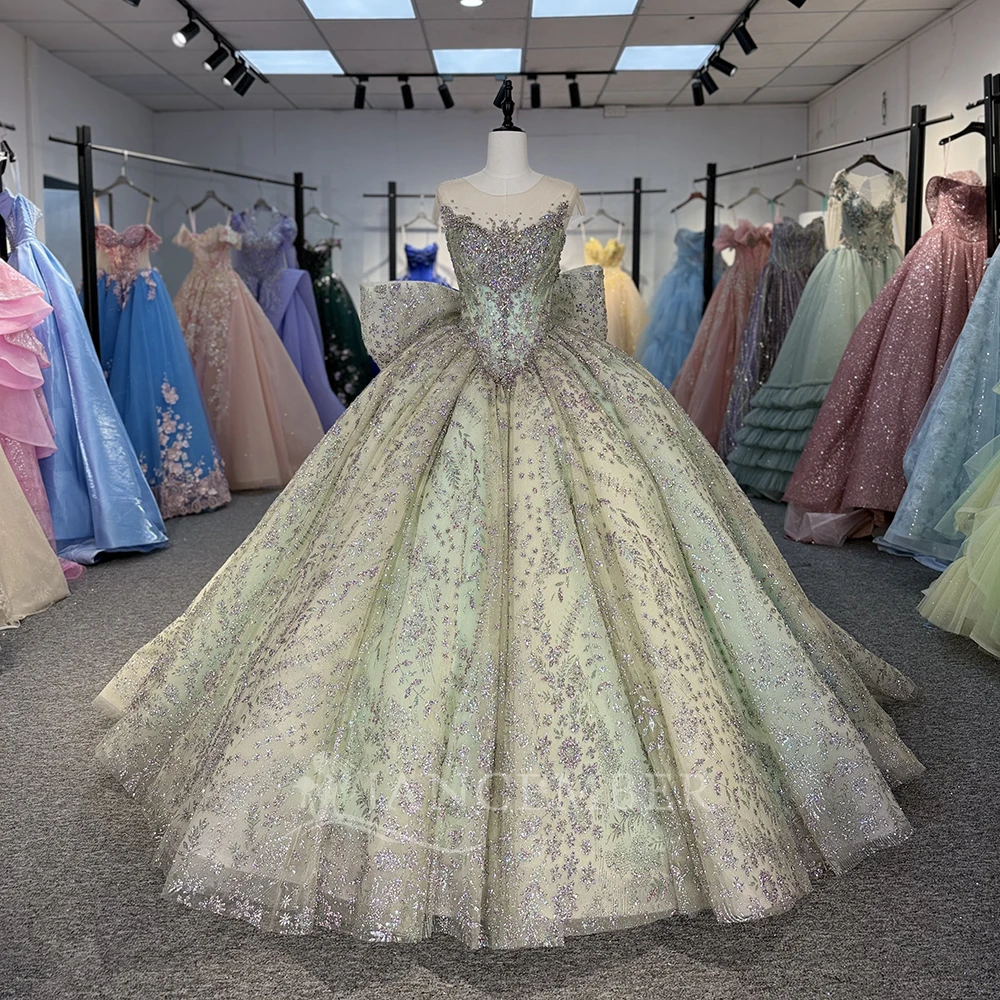 15 Years Quinceanera Dresses Beaded Customized Ball Gown Ruched Train 2026 Birthday Dress Customized vestido de 15 quinceañera