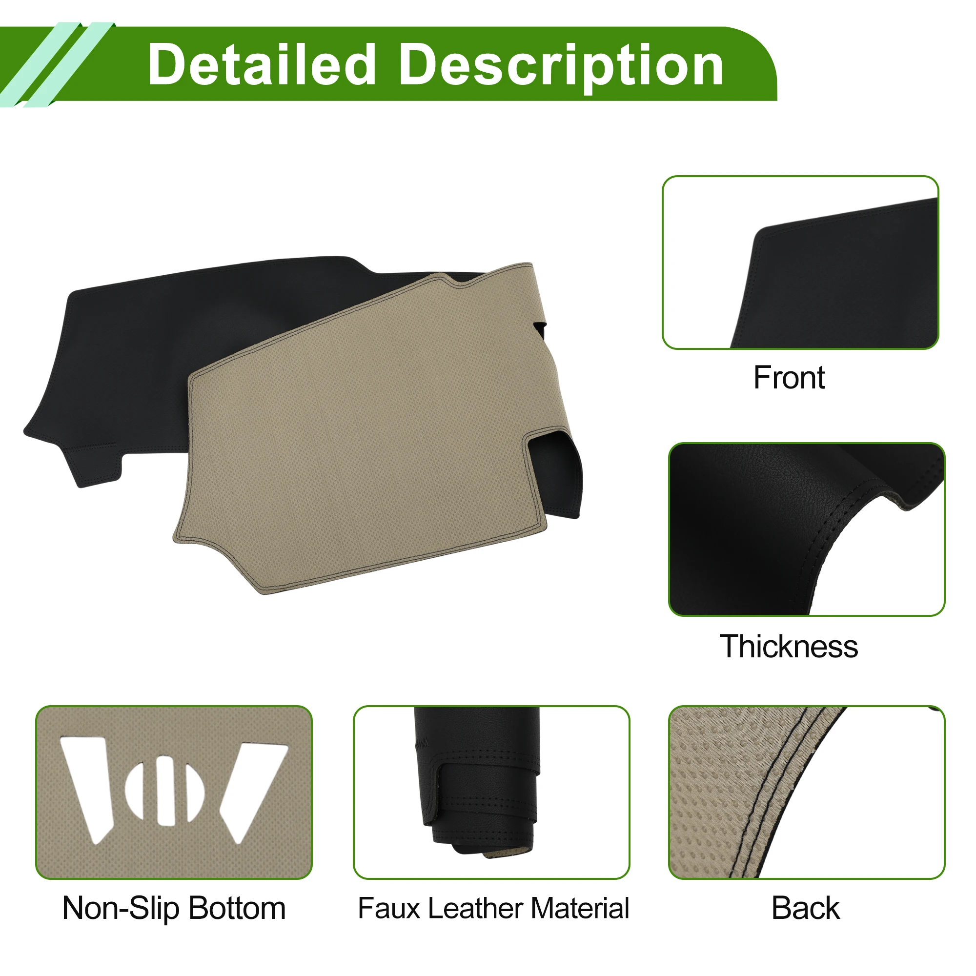 غطاء لوحة القيادة UXCELL لسيارة BMW X6 W/O HUD 2023-2024 أسود قطعة واحدة من وسادة حماية الواقية من الشمس