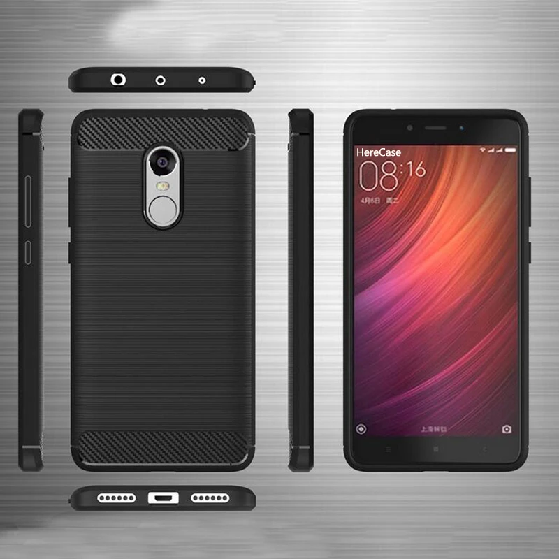 Case For Redmi Note 4 Case Xiaomi Redmi Note 4 4X Cases Silicone TPU Bumper Shockproof Carbon Cover for Redmi Note4 4X