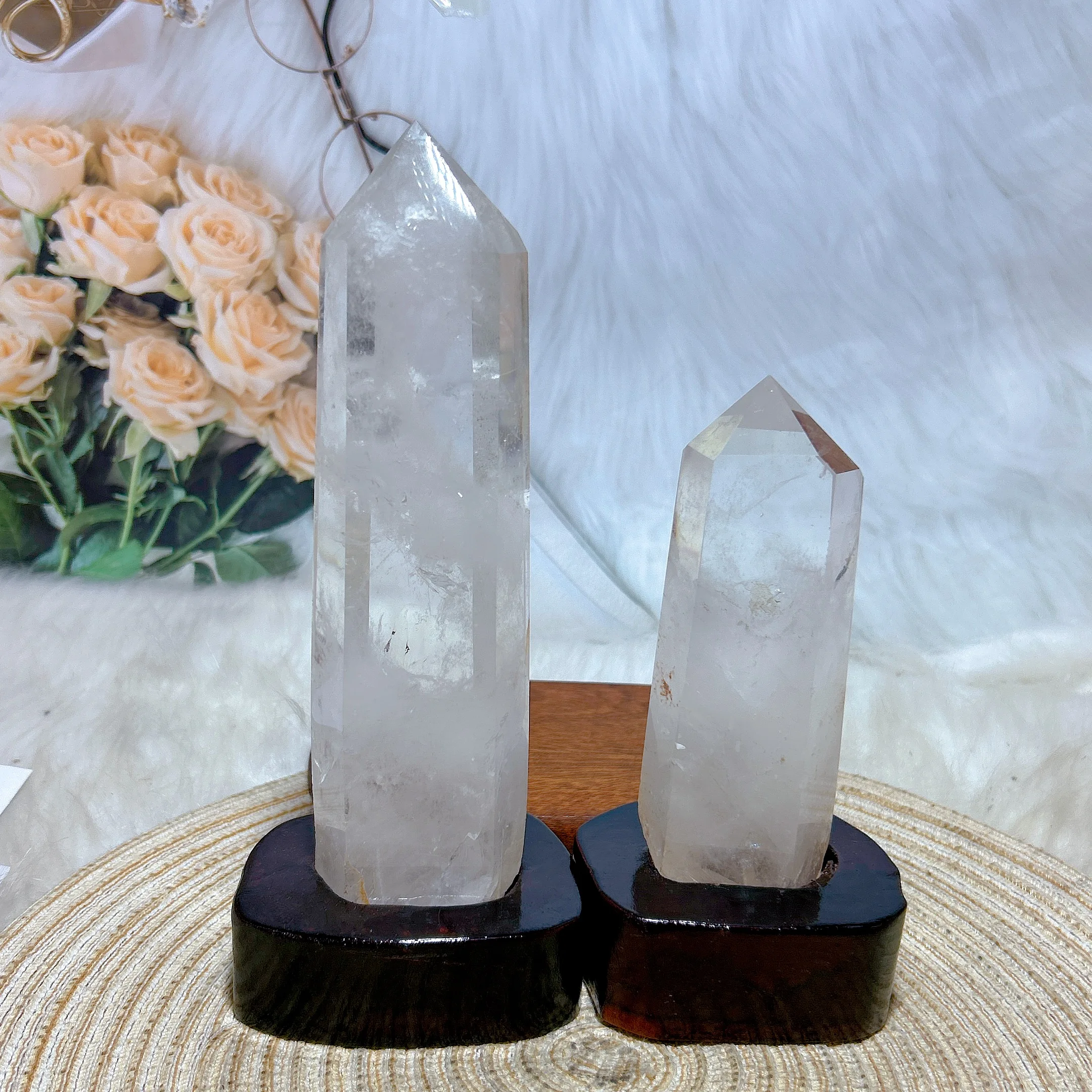 High Quality Natural Crystal Clear Quartz Big Tower From Brazil Healing Ornament Mineral Home Decorations Room Decor Gift view 4