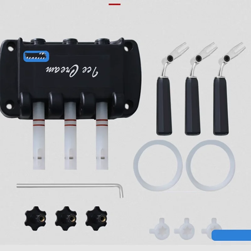 ماكينة صنع الآيس كريم التجارية الأوتوماتيكية ذات 3 نكهات، ماكينة صنع الآيس كريم