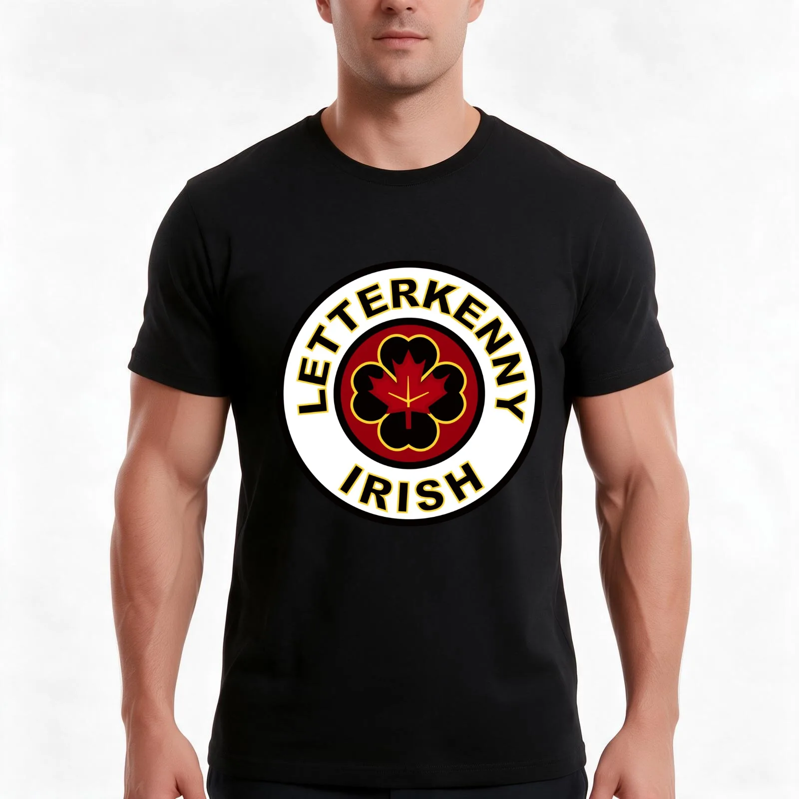 letterkenny Irish T-Shirt, Summer Casual Cotton Tee, Oversized Streetwear Tops, Vintage Graphic Print, Loose Fit Short Sleeve