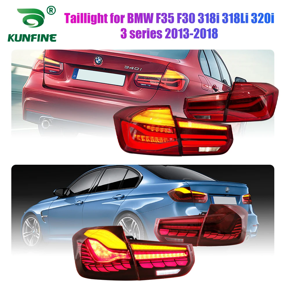 Pair Of Full LED Car Tail Light Assembly For BMW F35 F30 318i 318Li 320i 3 series 2013-18 Turn Signal with Sequential Indicator