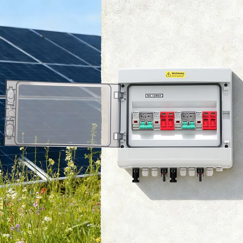 XIONGISOLAR boîtier de combinaison PV 600V de haute qualité 2 en 2 sorties DC DB avec fusible MCB SPD pour panneau solaire interrupteur de déconnexion solaire