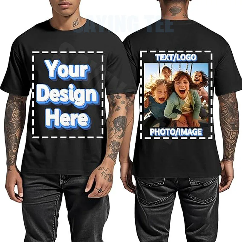 Custom Men's T-Shirt with Front and Back Print description 24