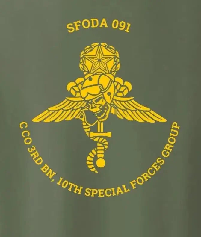 

US Army - Special Forces 10th SFG ODA 091 3rd Bn Charlie Co T-Shirt 100% Cotton O-Neck Summer Short Sleeve Casual Mens T-shirt