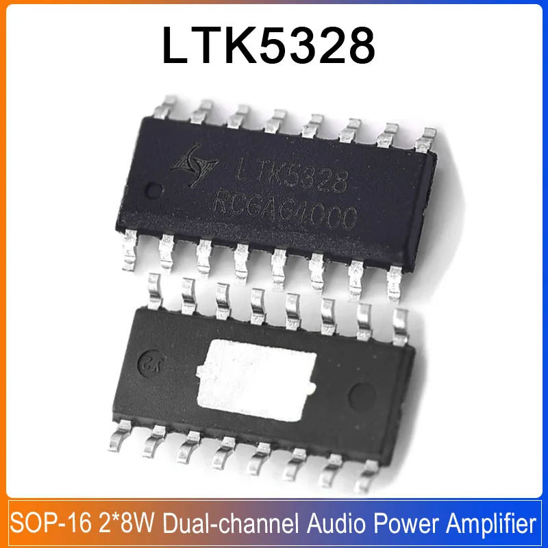 

5/20pcs LTK5328 SOP-16 LTK 5328 2*8W Dual-channel Audio Power Amplifier Chip