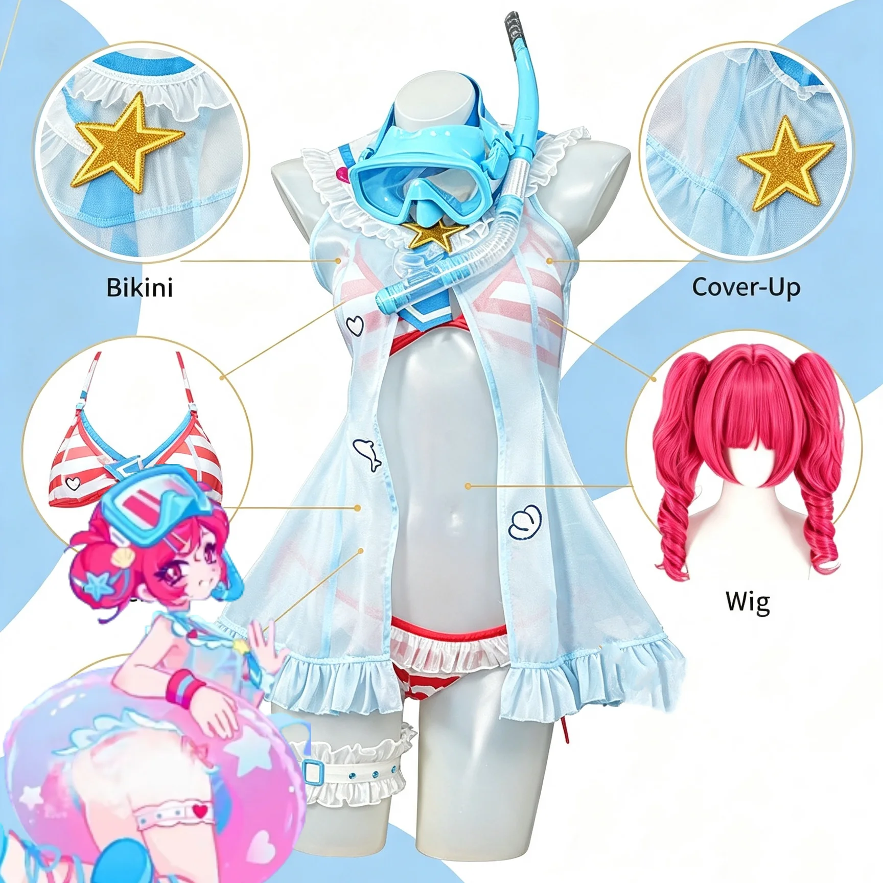 series-muse-dash-buro-diver-cosplay-costume-wig-blue-swimsuit-pink-bikini-summer-beach-swimsuit-cover-up-for-women-dress-up