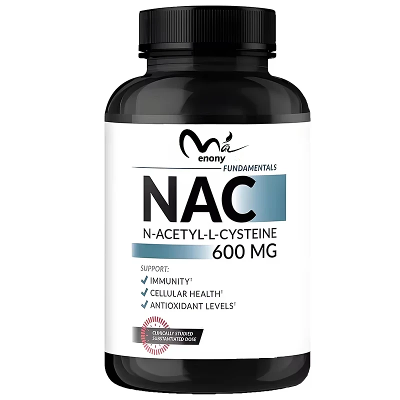 Suplemento NAC N-acetilcisteina 600mg, complementado con soporte inmunológico de glutatión, 60 cápsulas vegetales antioxidantes naturales