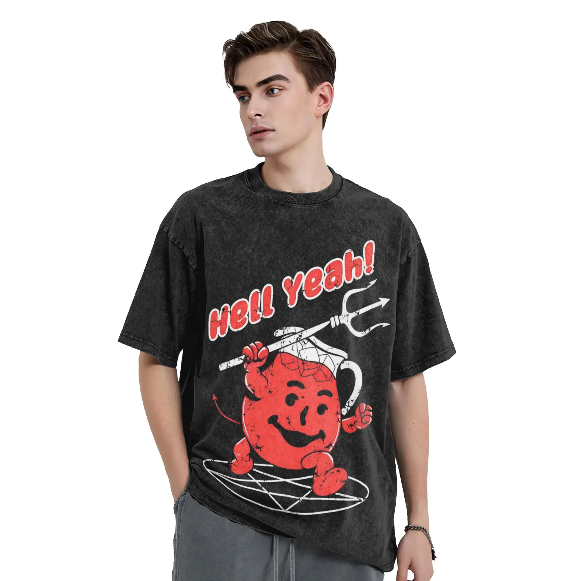 Men's Hell Yeah T-Shirts  Tops Summer Streetwear Short-Sleeve T-Shirt O Neck Fashion Casual Tee Shirt Hot