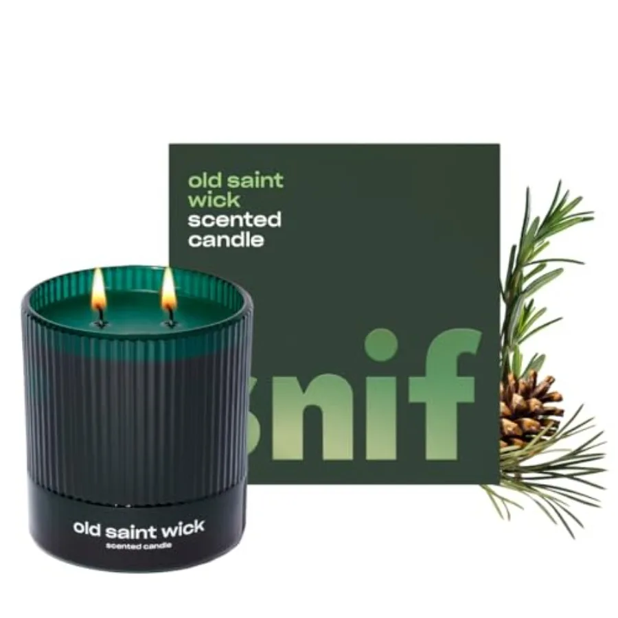 

Scented Holiday Candle by, Woody, Aromatic, Fir Scent, 50+ Hours, 100% Cotton Fiber Wicks, Soy Wax Blend, Non-Toxic, Vegan