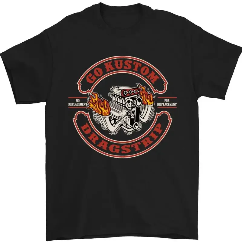 Go Custom Dragstrip Hot Rod Hotrod Dragster Mens T Shirt 100 Cotton