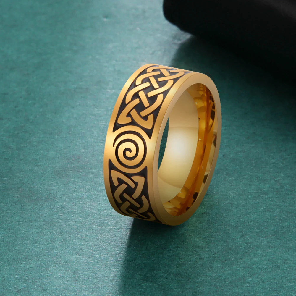 Amaxer Punk Viking Celtic Knots Point Rings For Men Anxiety Worry Stress Jewelry Gift Wholesale Trendy New 2024