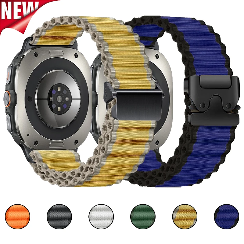 Trail Nylon-Schlaufenarmband für Samsung Galaxy Watch Ultra 2025, 47 mm, keine Lücken, Original-Anschlussband für Watch Ultra 2024, 47 mm Correa