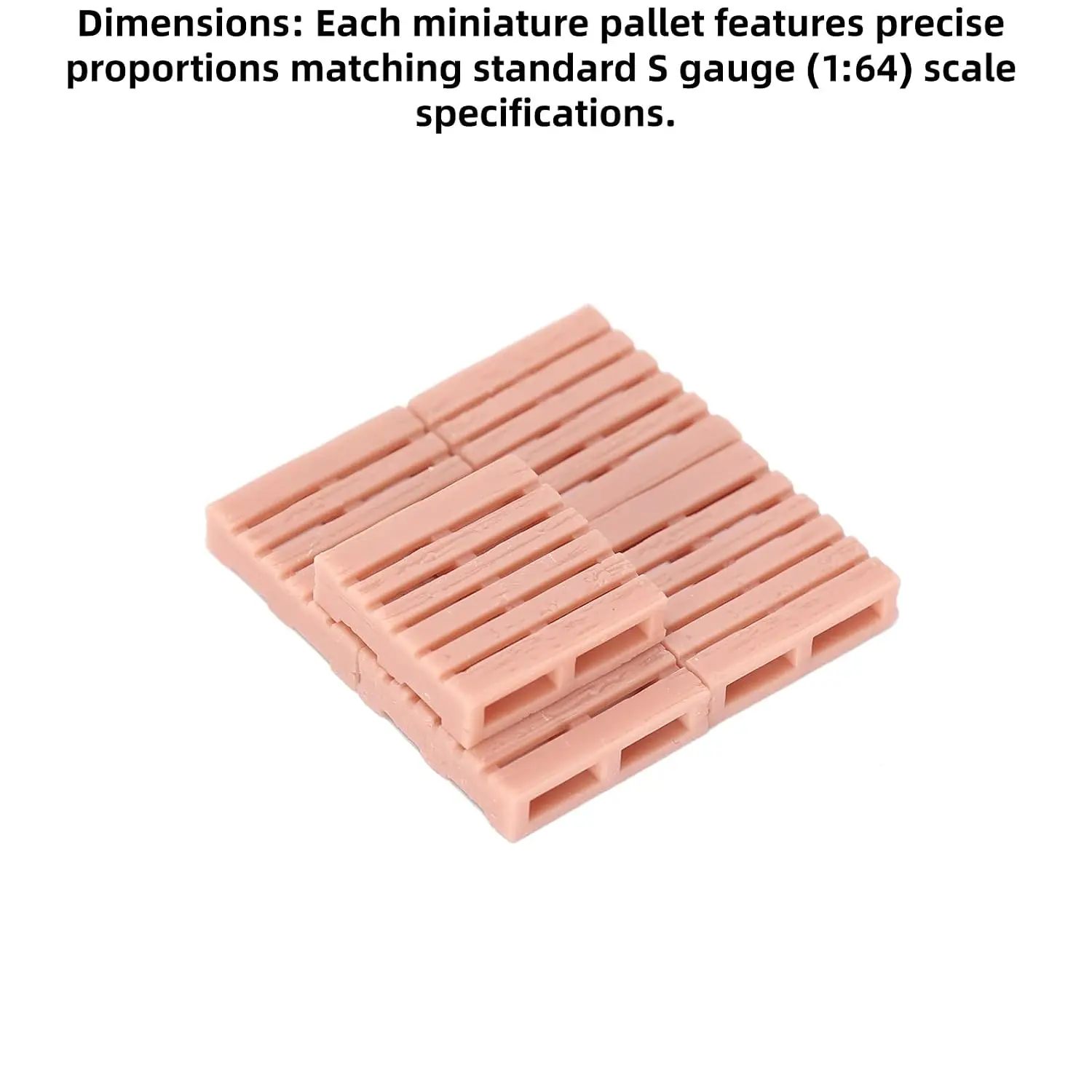 6Pcs Wood Colour Pallets S Gauge 1:64 Scale Models Train Railway