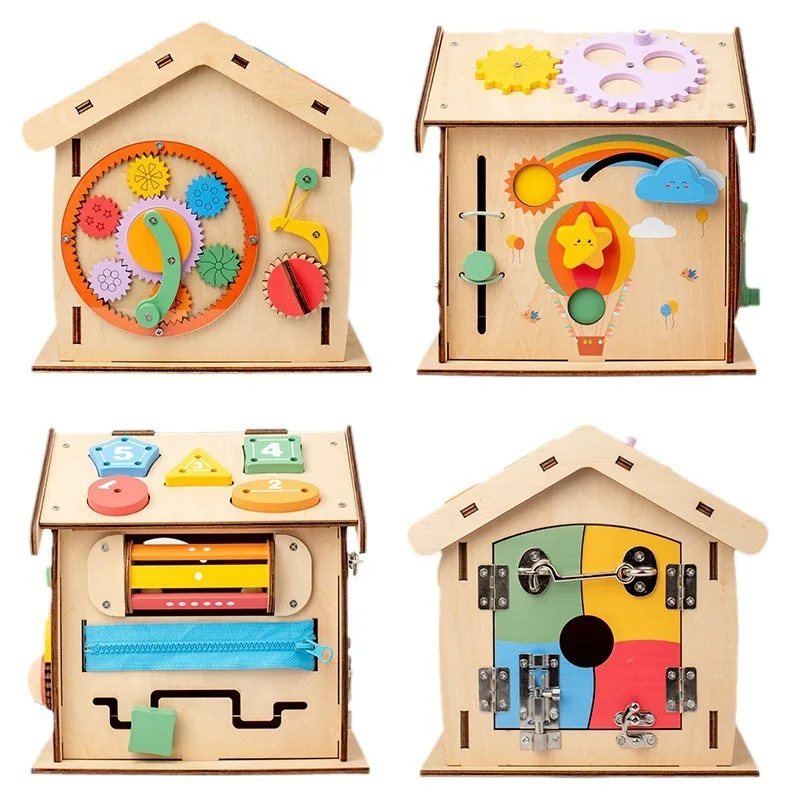 2024 เด็ก Multi-Functional Busy House Multi-Functional หกด้านกล่องสมบัติเด็ก Early Education ตรัสรู้ของเล่นของขวัญ