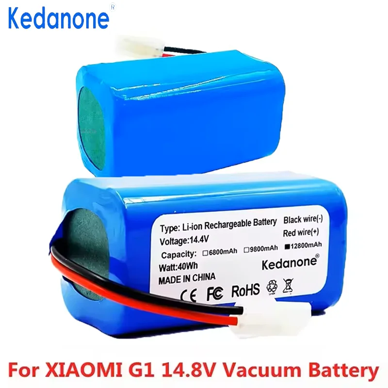 

New original 4S1P 14.8V 12800mAh Li-ion Battery Pack,For XIAOMI MIJIA Mi Robot Vacuum-Mop Essential G1 MJSTG1，H18650CH R30 R35