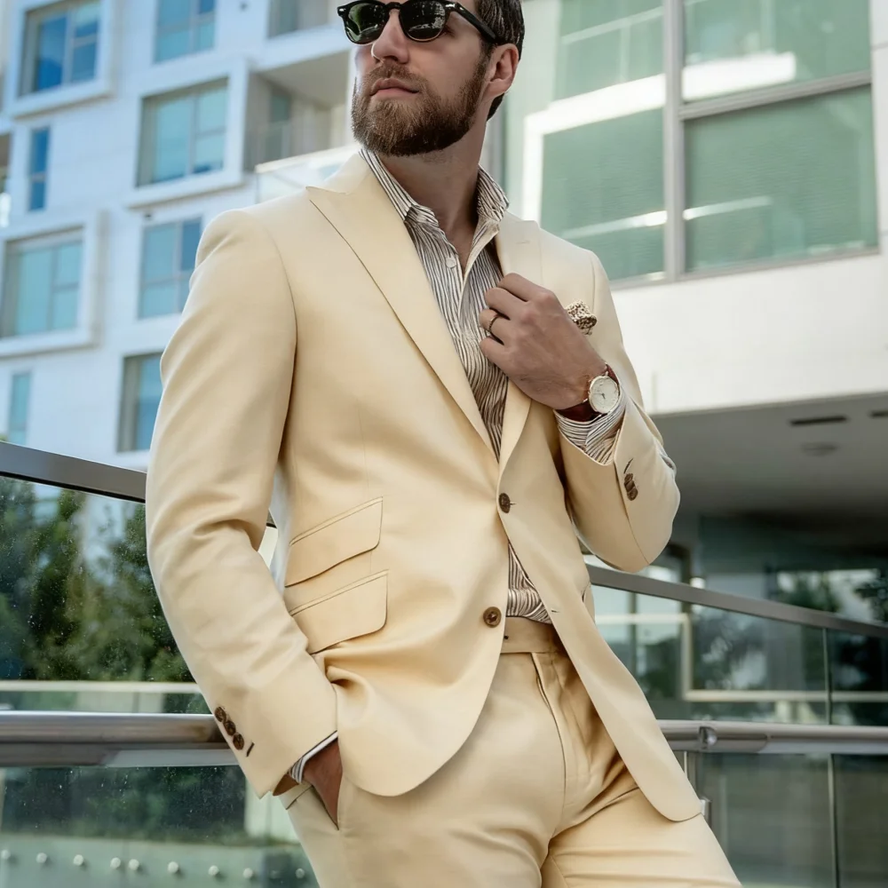 

Синий мужской костюм на заказ Ternos для деловых танцев, выпускного, свадебный комплект из 2 предметов, официальная одежда