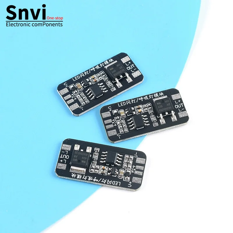 Módulo de luz respiratória de 3-24V: escurecimento LED (desbotamento/desbotamento), estroboscópio rápido/lento, placa controladora de luz ambiente festivo de 12V