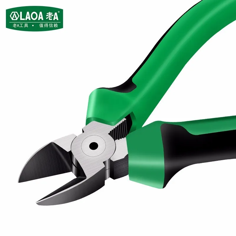 LAOA 6-inch oblique nose pliers chrome-nickel steel non-slip handle oblique nose pliers electrician's pliers partial nose pliers