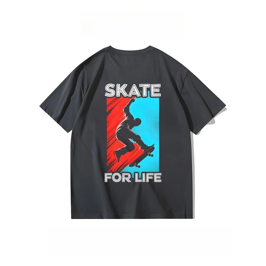 

Футболка с короткими рукавами и принтом скейтборда, спортивная мужская и женская летняя модная брендовая уличная одежда, свободный модный топ в стиле хип-хоп Y2k