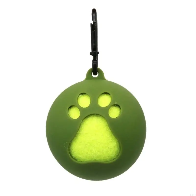 Portable Tennis Ball Holder Convenient Pet Ball Holder with Hands Dog Leash Attachment for Active Pets Easy Install