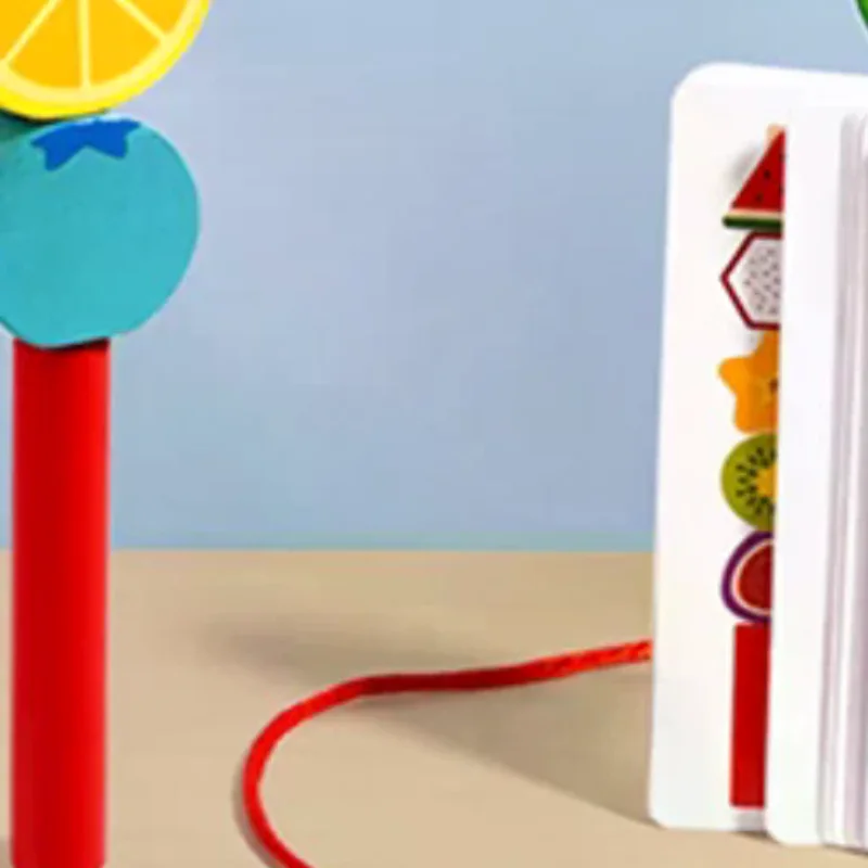 ألعاب مونتيسوري الخشبية، لعبة ألغاز مطابقة الشكل الملون، ألعاب تعليمية مبكرة، هدية للأطفال