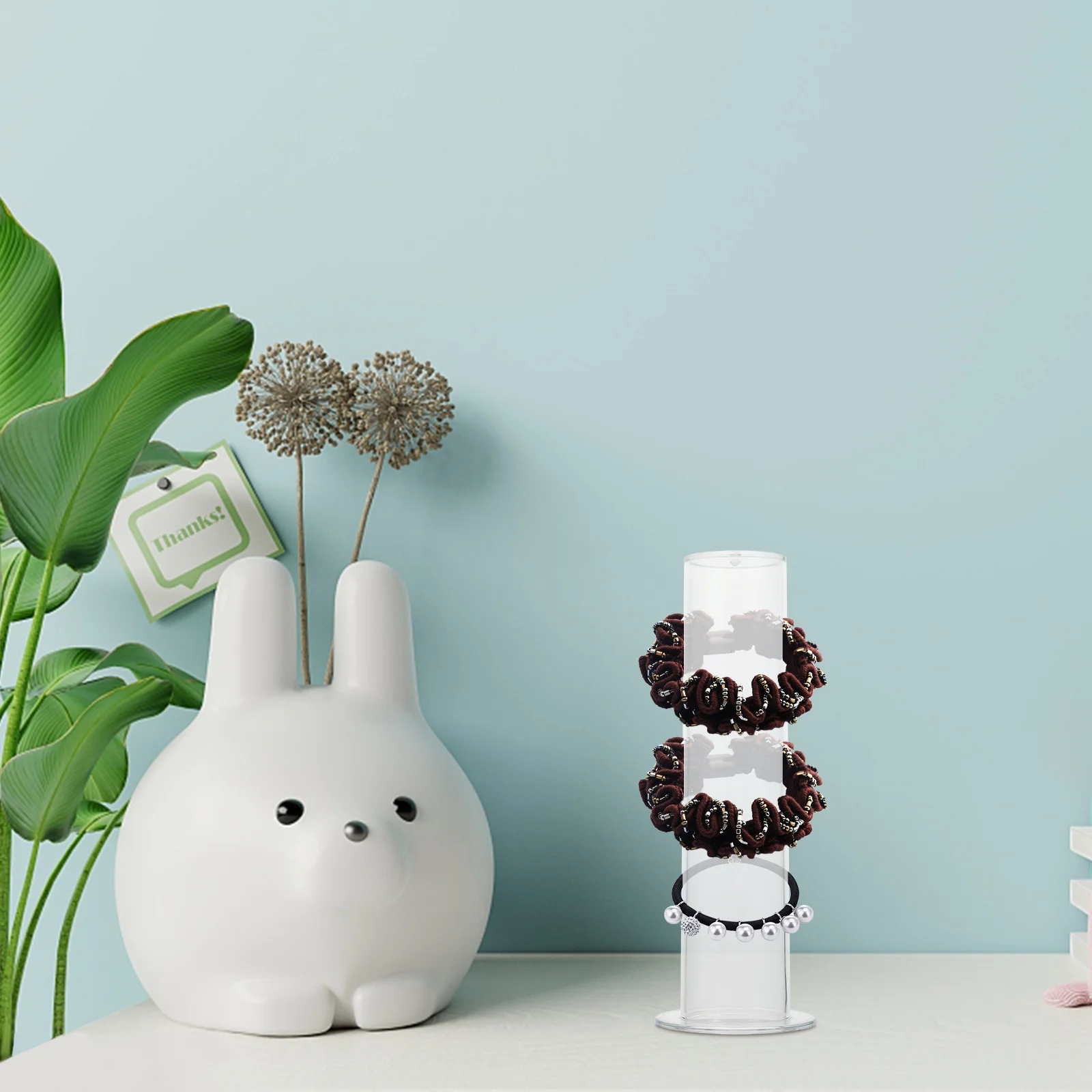 

Acrylic Transparent Bracelet Shelf Hairband Holder Jewelry Display Stand Household Desktop Headband Rack Storage Organizer