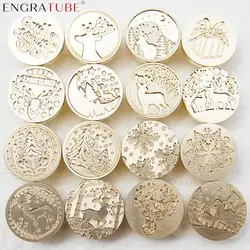 Retro Merry Christmas Snowflake Reindeer Seal Wax Stamps Copper Brass for DIY Scrapbooking Wax Sealing Stamp Envelope Decoration