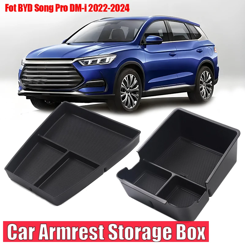 

For BYD Song Pro DM-i 2022-2024 Car Center Console Armrest Storage Box Interior Central Organizer Tray Auto Interior Accessories