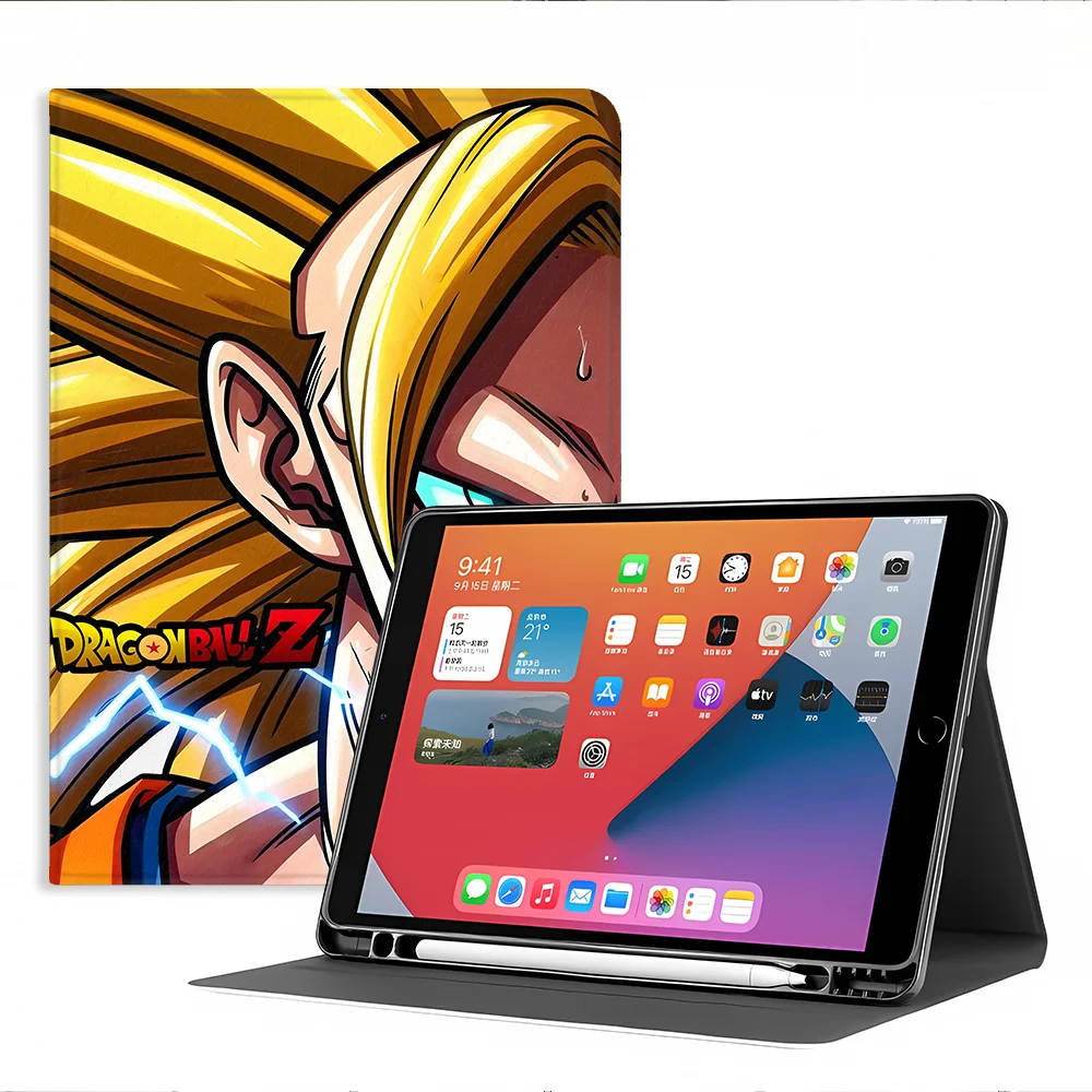 Anime Dragon Balls with Pencil Slot Case for Apple iPad Air 11 13 M4 M3 M2 A16 2026 10th 7/8/9th Pro11 13 Air 4/5/6th