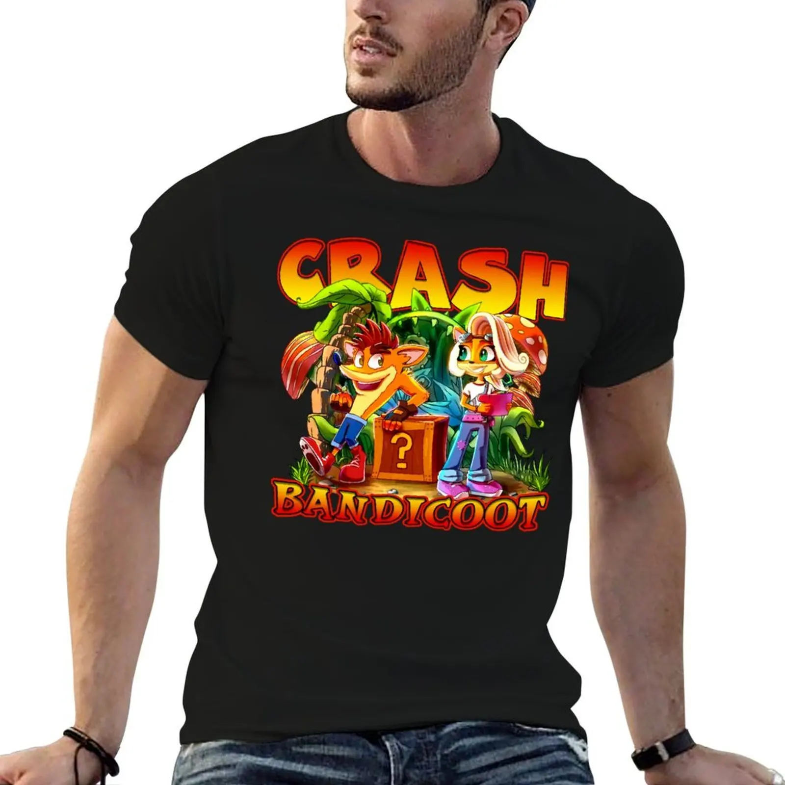 

Vintage Game Crash T-Shirt printed t shirts for man funny t shirts cotton T-Shirt