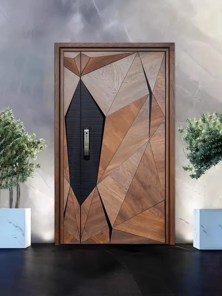 고품질 중국산 금속 현관문, 방탄 및 허리케인 충격 방지 기능으로 가정 안전 보장