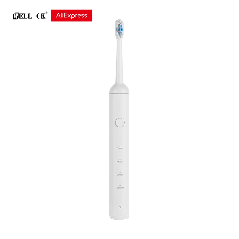 Sonic Electric Toothbrush for Adults Kid 4 Mode Smart Timer Whitening Tooth Brush IPX7 Waterproof Replaceable Head