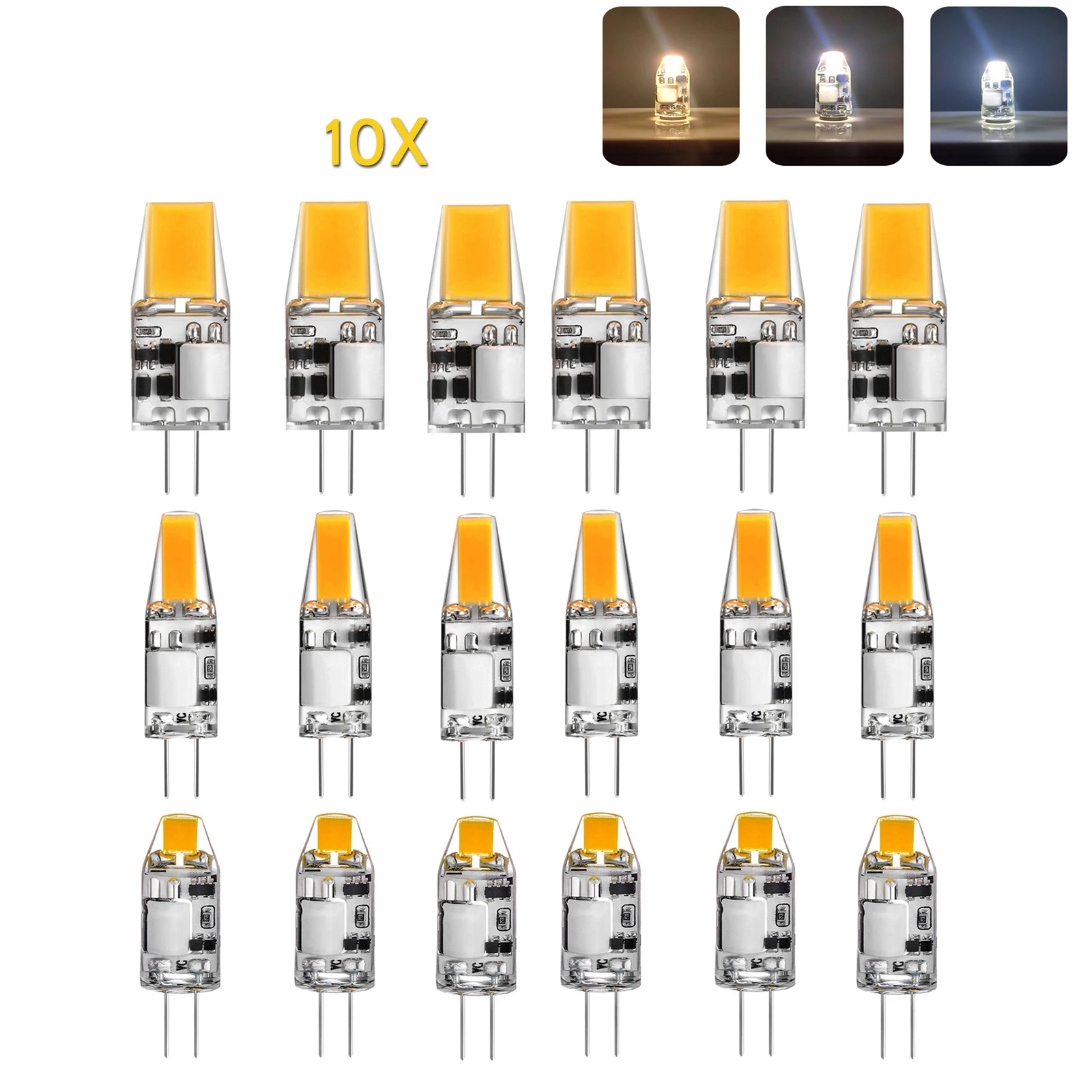 

Pop 10X G4 Led Cob Силиконовая лампочка 2W 5W DC 12V Cob Cover 3000K 4000K 6000K Люстра Прожектор Освещение для подвесного луча A