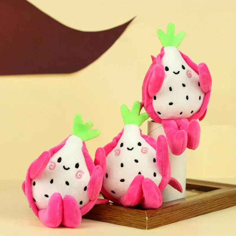 Adorabile peluche con frutta del drago Kawaii; Portachiavi con cuscino per bambola di simulazione morbida; Ciondolo con frutta simpatico cartone animato