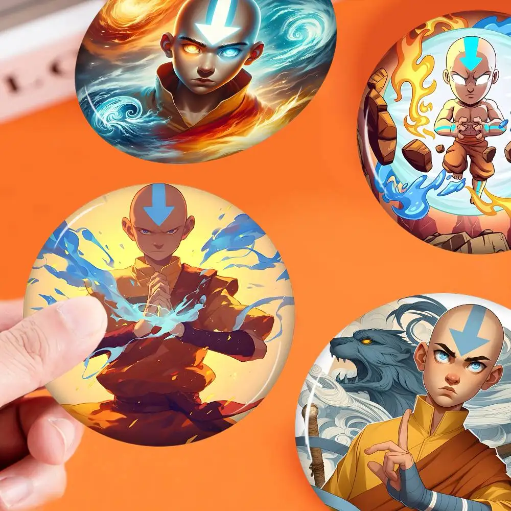 Avatar The Last Airbender Cartoon Tinplate Pin Button Custom Anime Role Old-school Brooch Collar Badge Jewelry Gift Fans