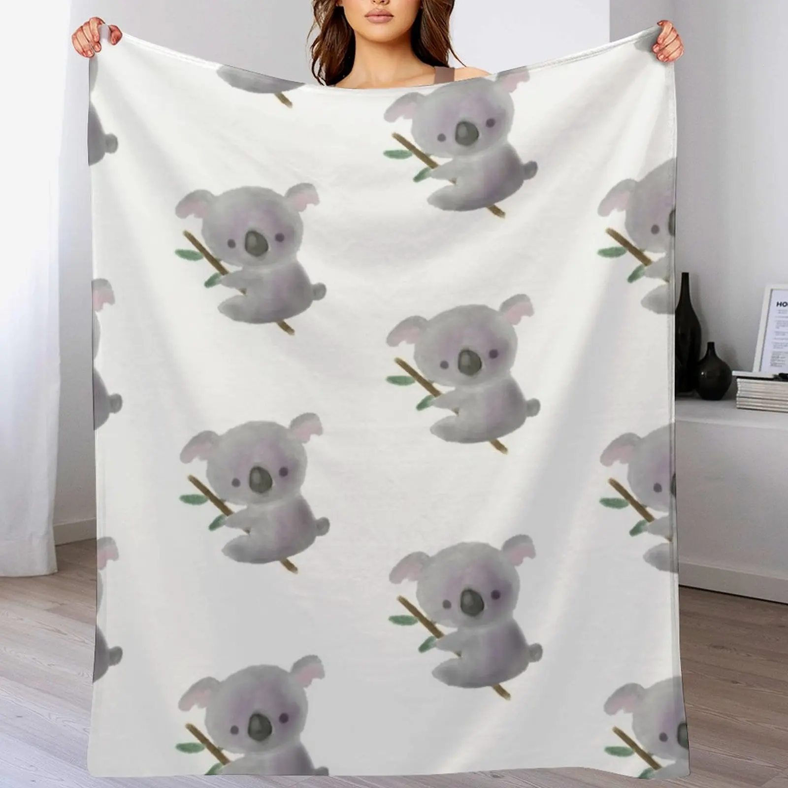 New Koala Bear Throw Blanket decorative Hairy Plaid on the sofa funny gift Blankets