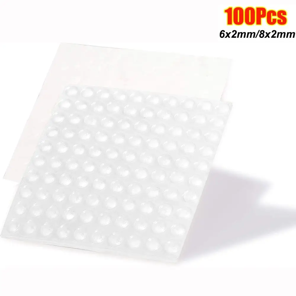 New Self Adhesive Damper Buffer Round Silicone Door Stopper Clear Cabinet Bumpers