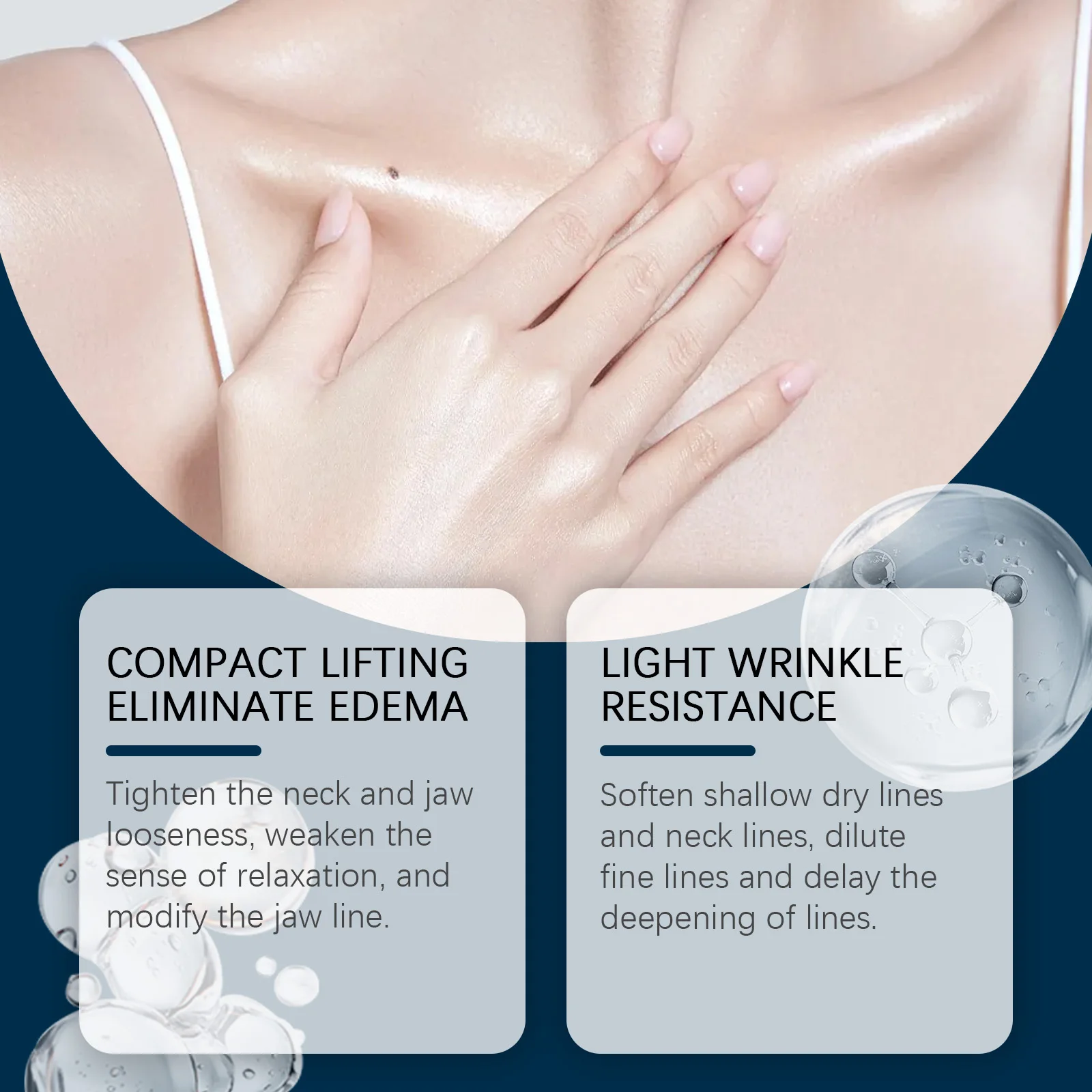 Bee Venom Firming Cream For Neck Chin Jawline Smoothing Double Chin Anti-Aging Care Retinol Collagen Peptide Lifting Neck Cream