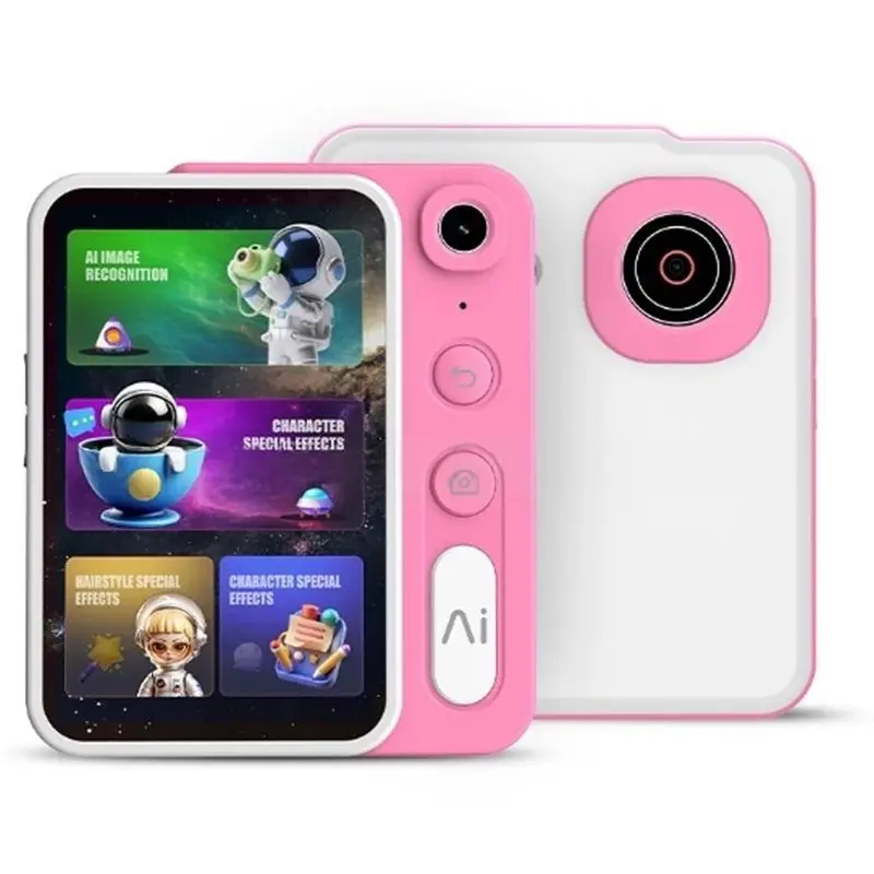 2.4G AI Kids Camera Learning Machine Portable Pink