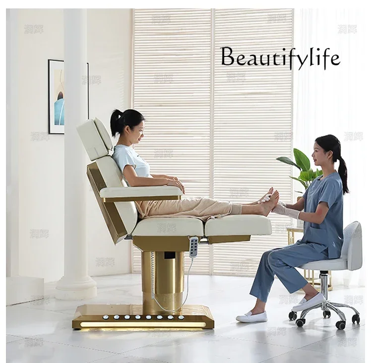 

salon furniture Electric beauty salon special dental ear picking bed heating tattoo micro-adjustment lifting bed