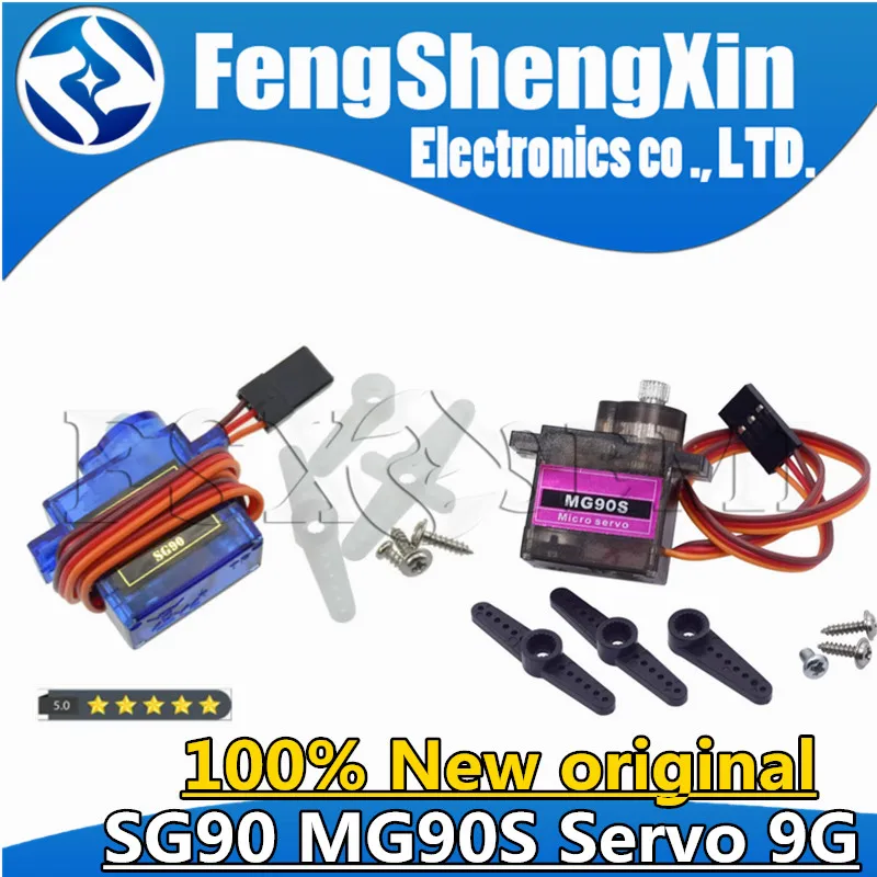 MG90S SG90 9G Micro Servo for Airplane Aeroplane Robot Arm 180°/360° Fixed-Wing RC Servo Motor Control for Airplane Helcopter