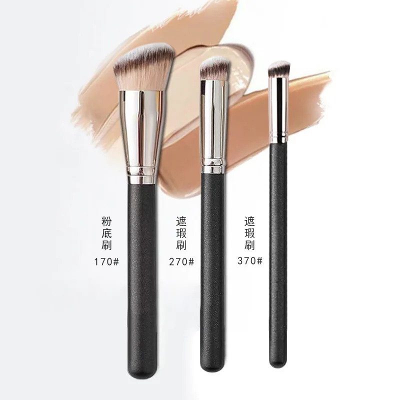 Makeup Brushes Foundation Concealer Angled Seamless Cover Synthetic Dark Circle Liquid Cream Cosmetics Contour Brush Beauty Tool