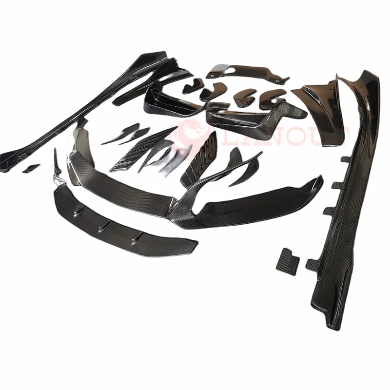 

Новый комплект кузова из углеродного волокна подходит для BMW I8, модифицированный электрический Berserker, широкий корпус, большой объемный задний спойлер, передний и