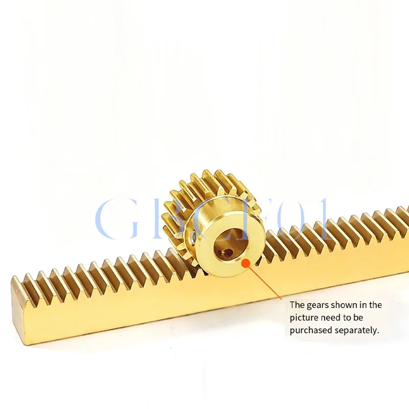 1 Mod Brass Gear Rack 1 Module Copper Straight Teeth Drive Rack Length 200-500 Gear Rack Straight Rack Industrial Gear Rack 1PC
