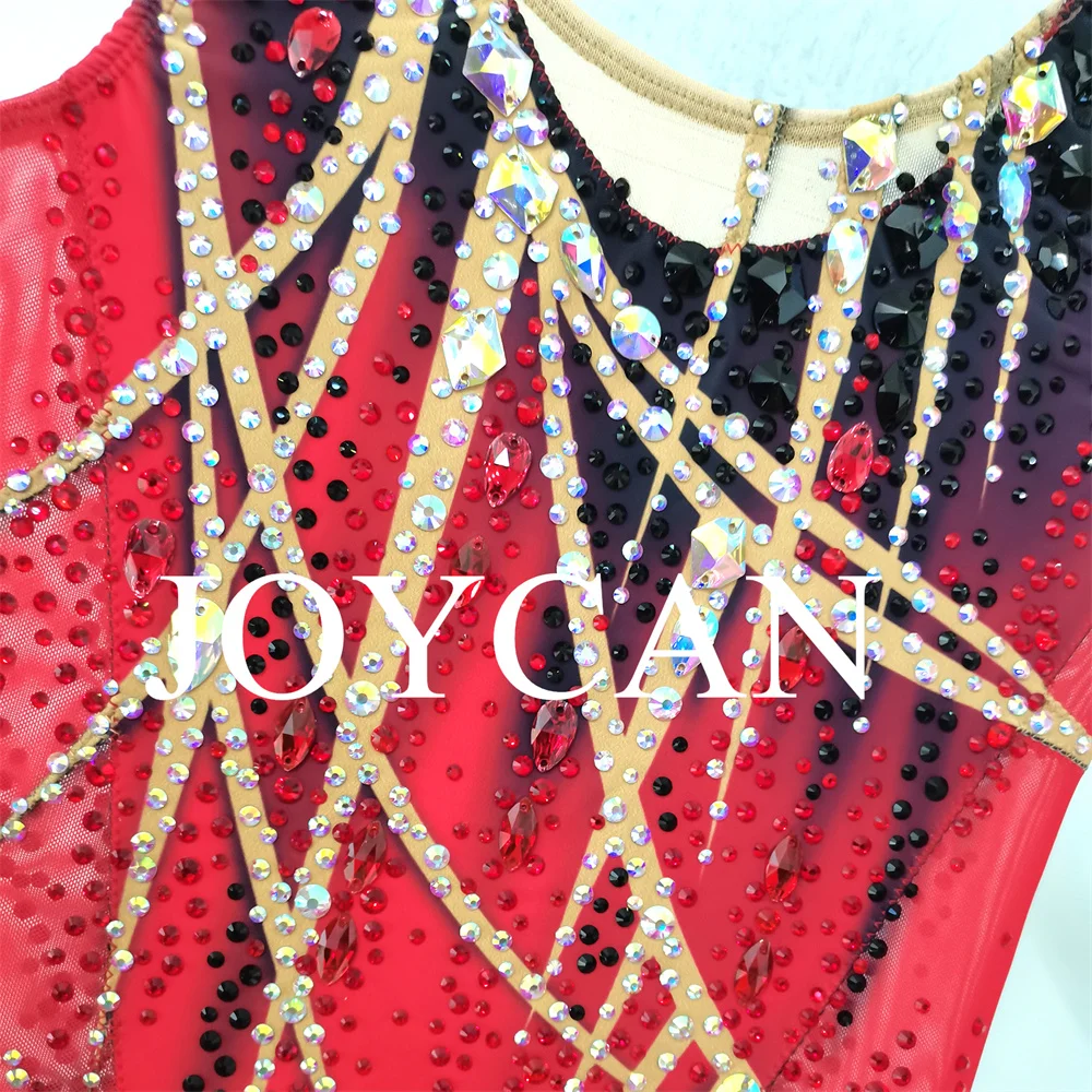 JoyCan Rhthmic ยิมนาสติก Leotards ผู้หญิง Spandex Elegant Dance Wear สําหรับการแข่งขัน