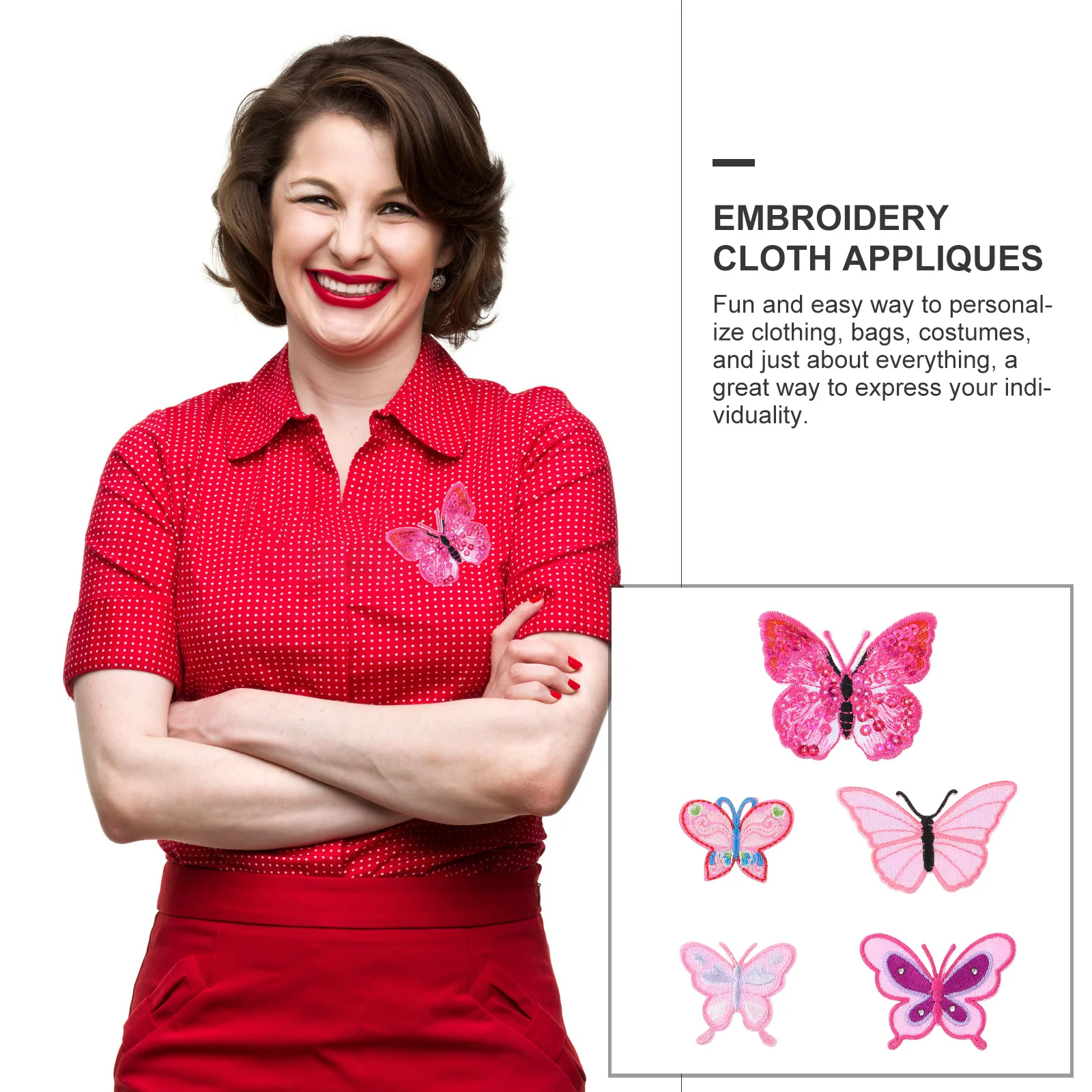 

10Pcs Embroidered Patch Pink Animal Applique DIY Iron on Patches for Clothing Bags Shoes Jackets Home Decor Garment Accessories